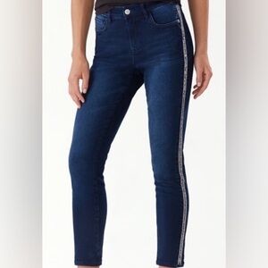 Tommy Bahama High Rise Ankle Sparkle Embellished Seacoast Wash Jeans Size 4x28